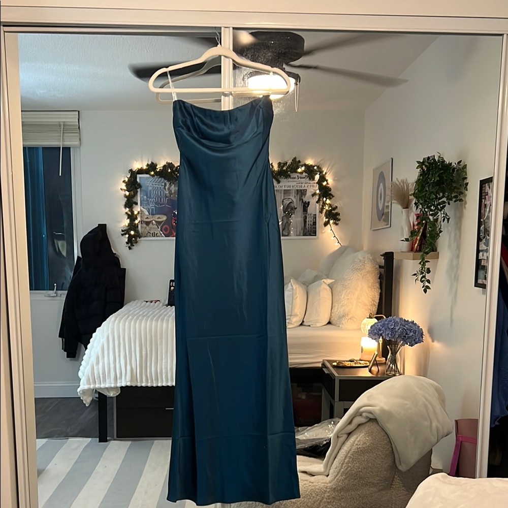 BRAND NEW Babyboo Elegant Teal Strapless Gown